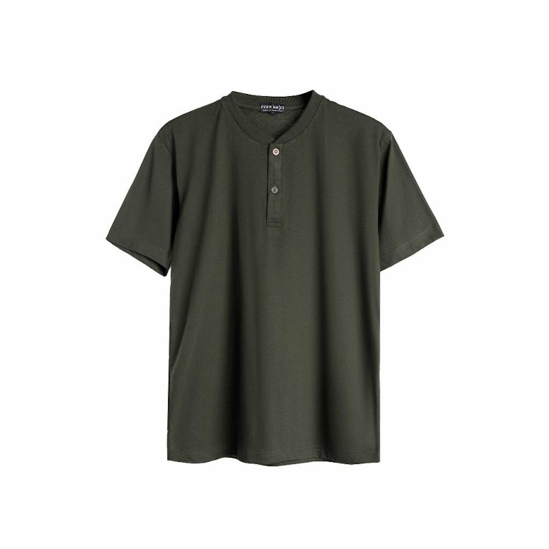 Evernext Kaos Polos Pria Henley Tee 2