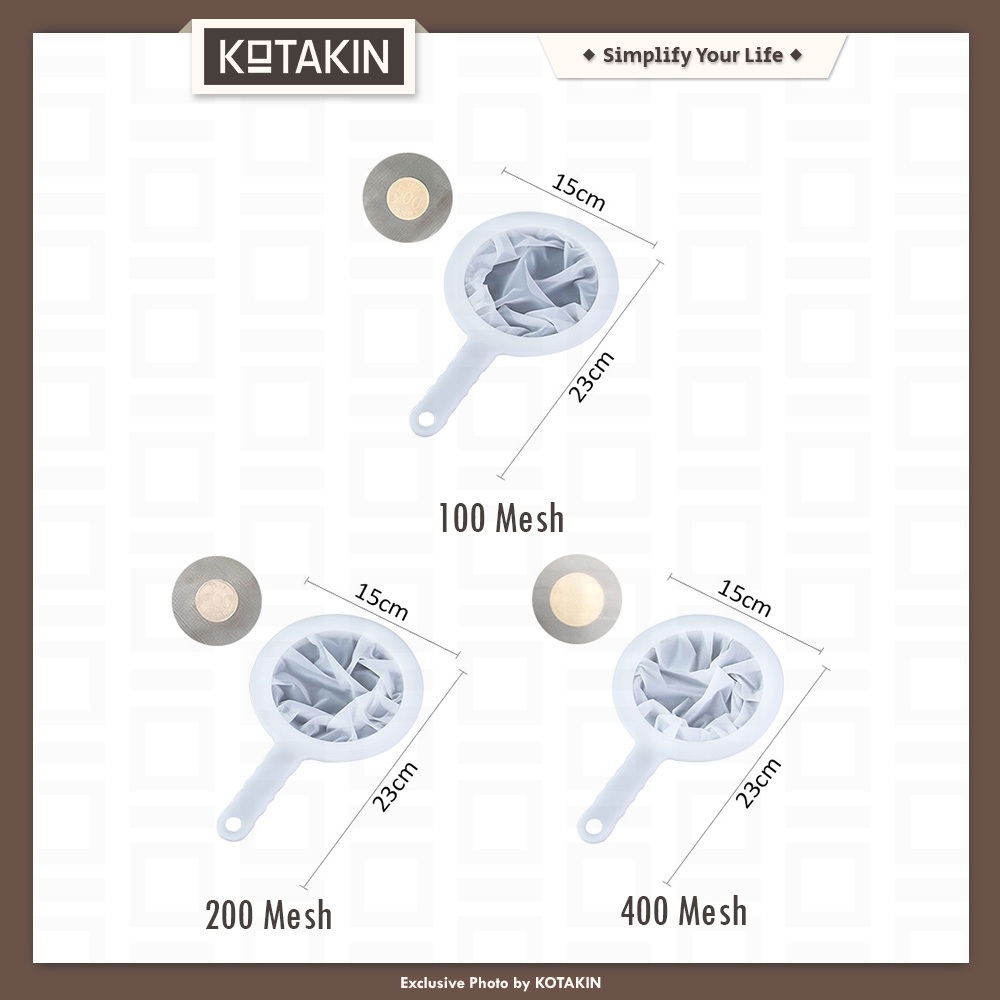 KOTAKIN Saringan Kain Nilon 400 Mesh