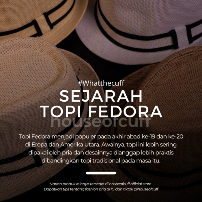 Mentari Dwi Putra Houseofcuff Black Fedora Hat Laken