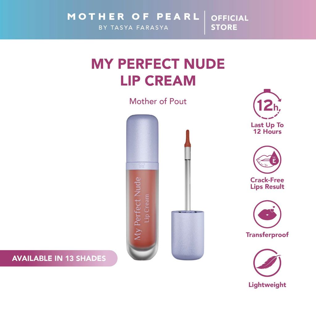 MOP Indonesia Mother of Pearl My Perfect Nude Lip Cream 10 Burnt Peach