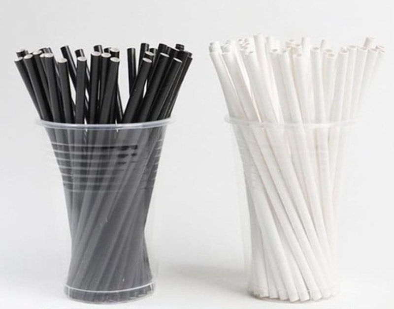 Virtuspack Sedotan Kertas Black/White 1