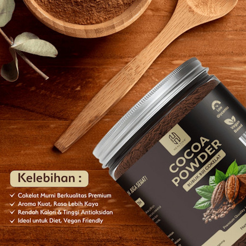 Healtiva Cocoa Powder Premium 100% Cokelat Bubuk 220 g 4