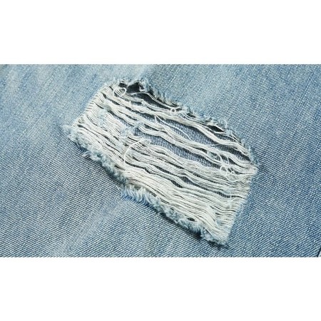  KeyBoy Celana Jeans Pria Sobek Biru Muda