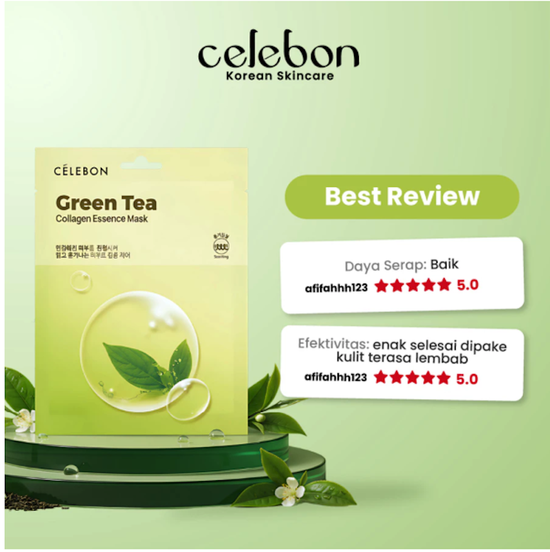 Célebon Green Tea Collagen Essence Mask 4