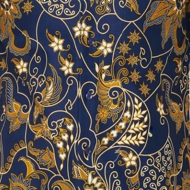 Batik Slimfit Nava Navy Lengan Pendek 3