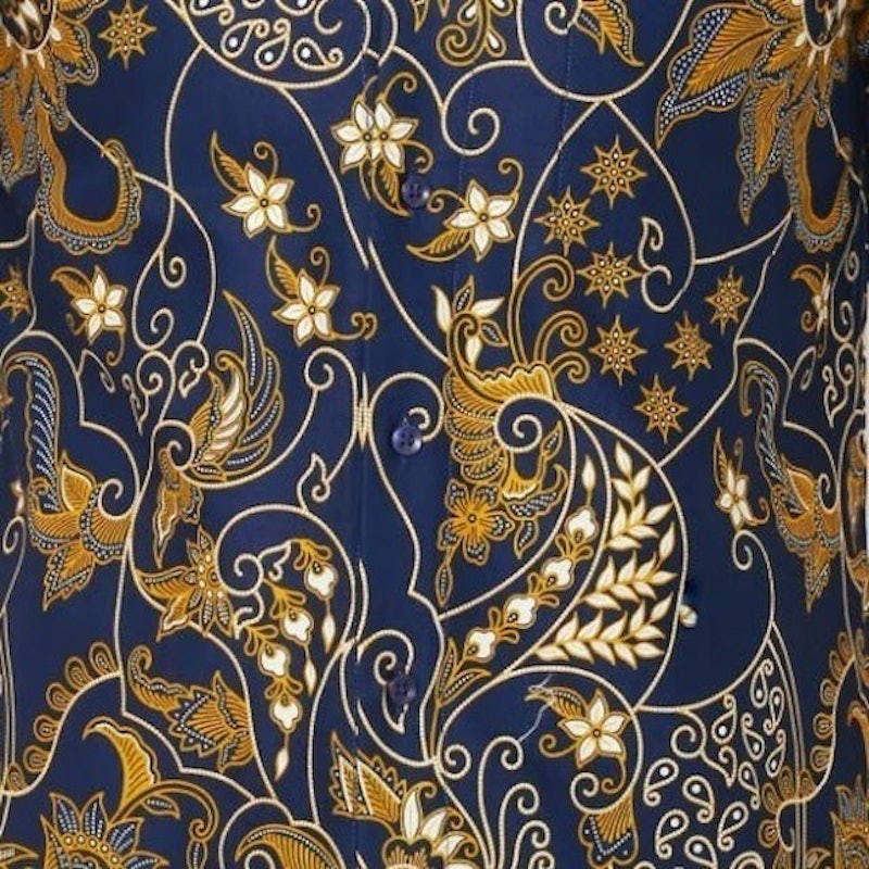Batik Slimfit Nava Navy Lengan Pendek 3