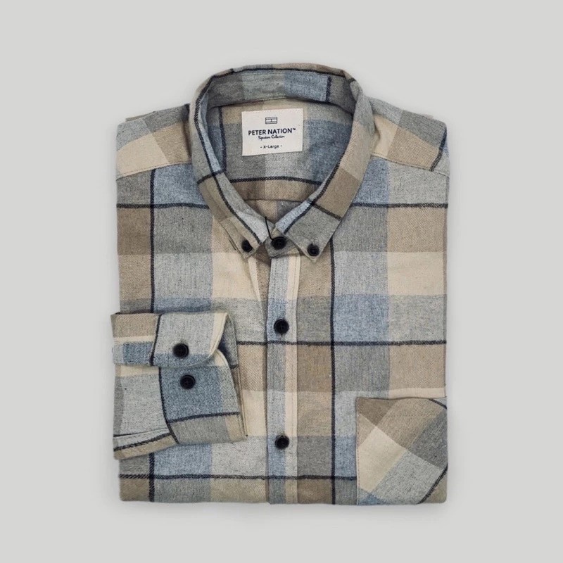 Peter Nation Peter Nation Kemeja Flanel Wool Basic 2B8 F1053