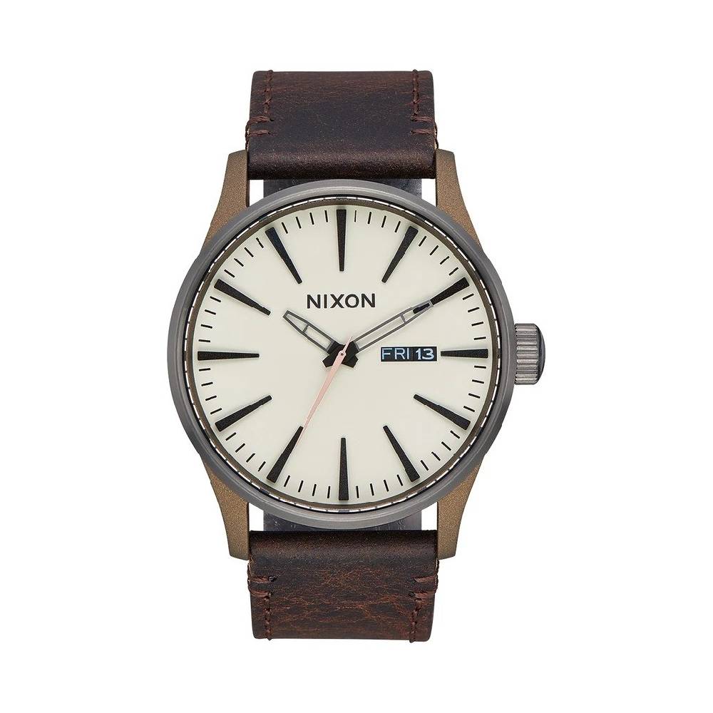 Nixon Sentry Leather Bronze/Gunmetal 1
