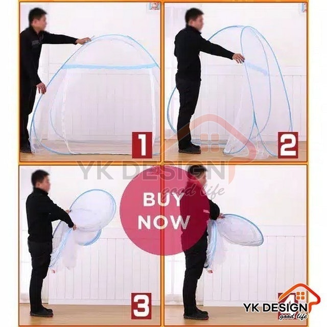 YK DESIGN  Kelambu Tenda/Kelambu Lipat Anti Nyamuk YK-141ABC