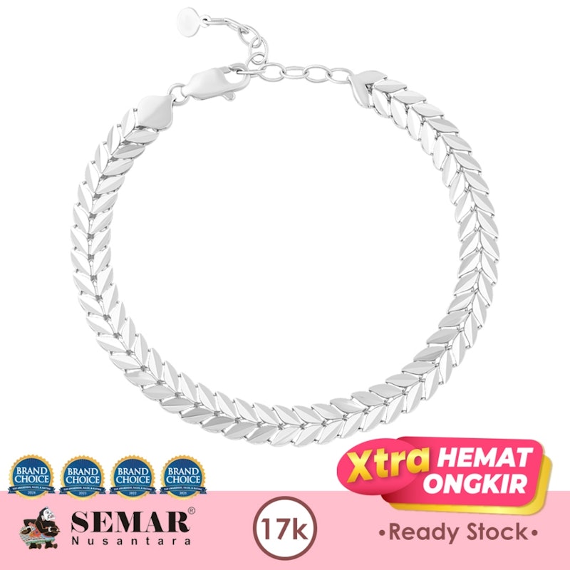 Willow Leaf Bracelet White Gold 17K 2