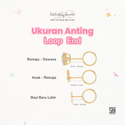 Littlethingshewear Anting Emas Anak Kimi 17K+24K