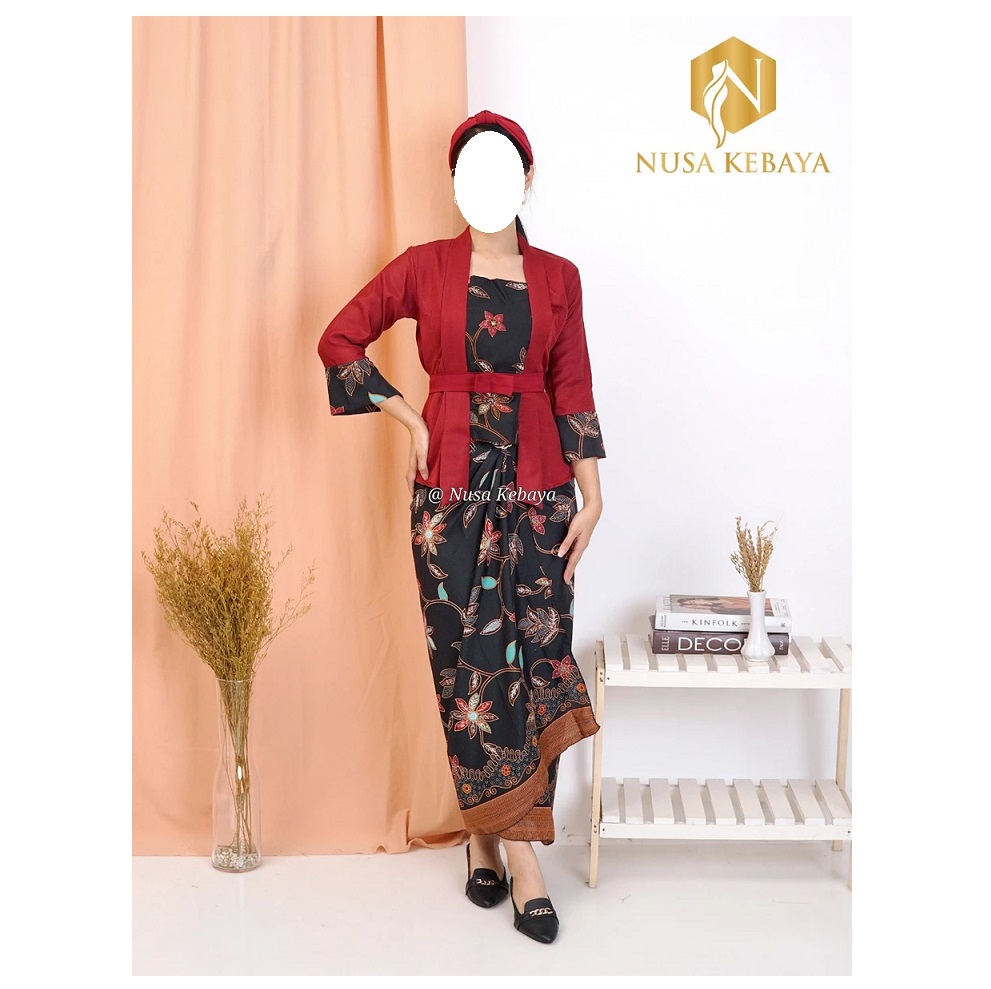Nusa Kebaya  Nusa Kebaya Setelan Kebaya Katun Elnira Kombinasi