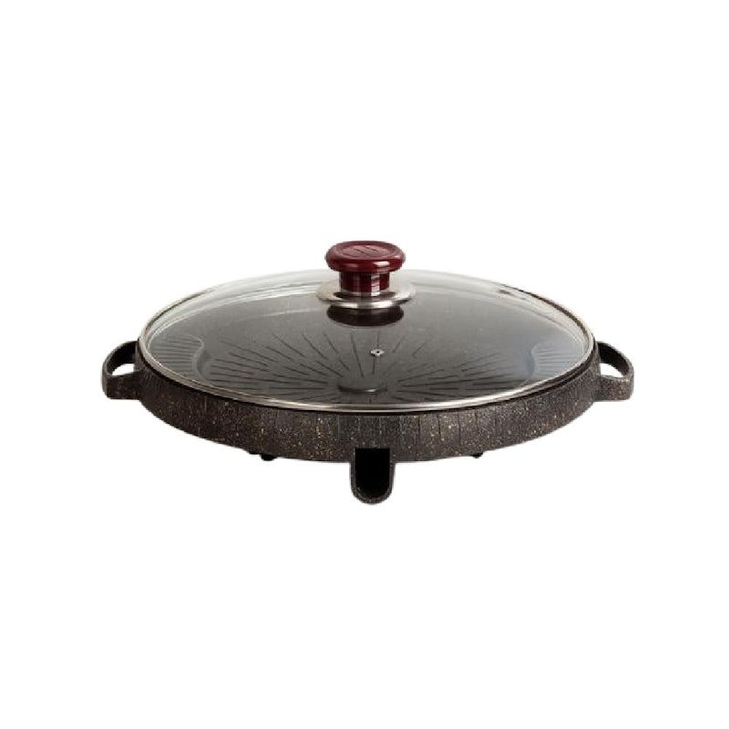 MOEGEN Bulgogi Pan 32 cm dengan Tutup Kaca dan Kompor 1