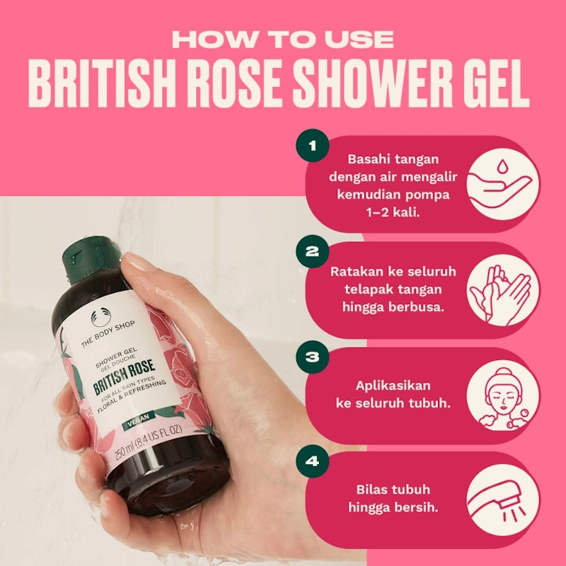 British Rose Shower Gel 3