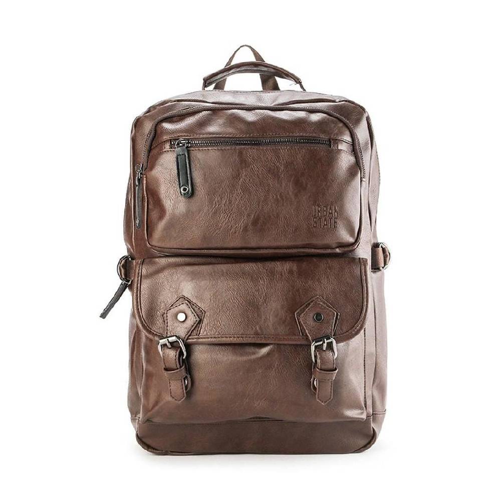 Urban State PU Buckled Zipper Large Backpack 1