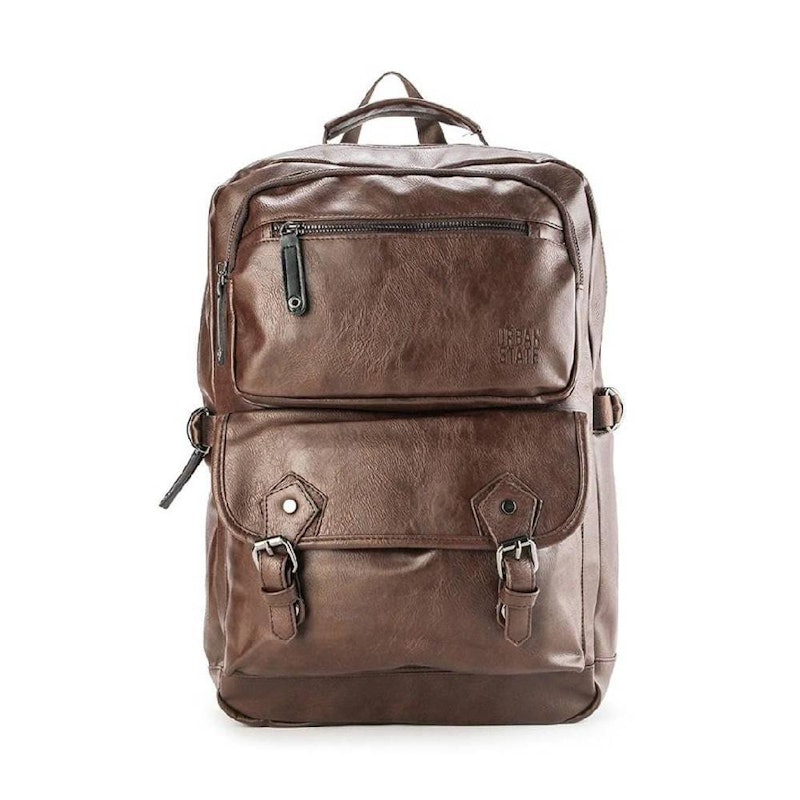 Urban State PU Buckled Zipper Large Backpack 1