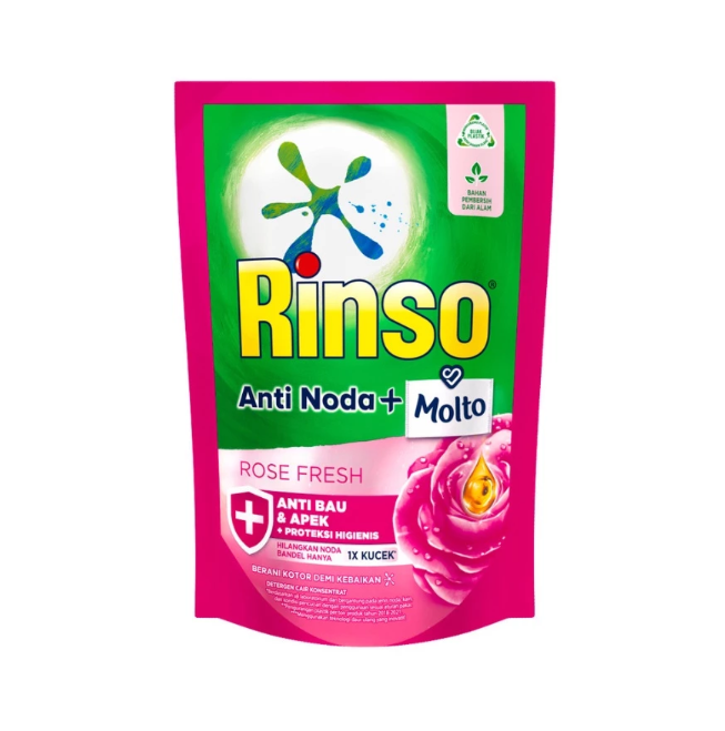 Rinso Molto Deterjen Cair Anti Noda Rose Fresh 
