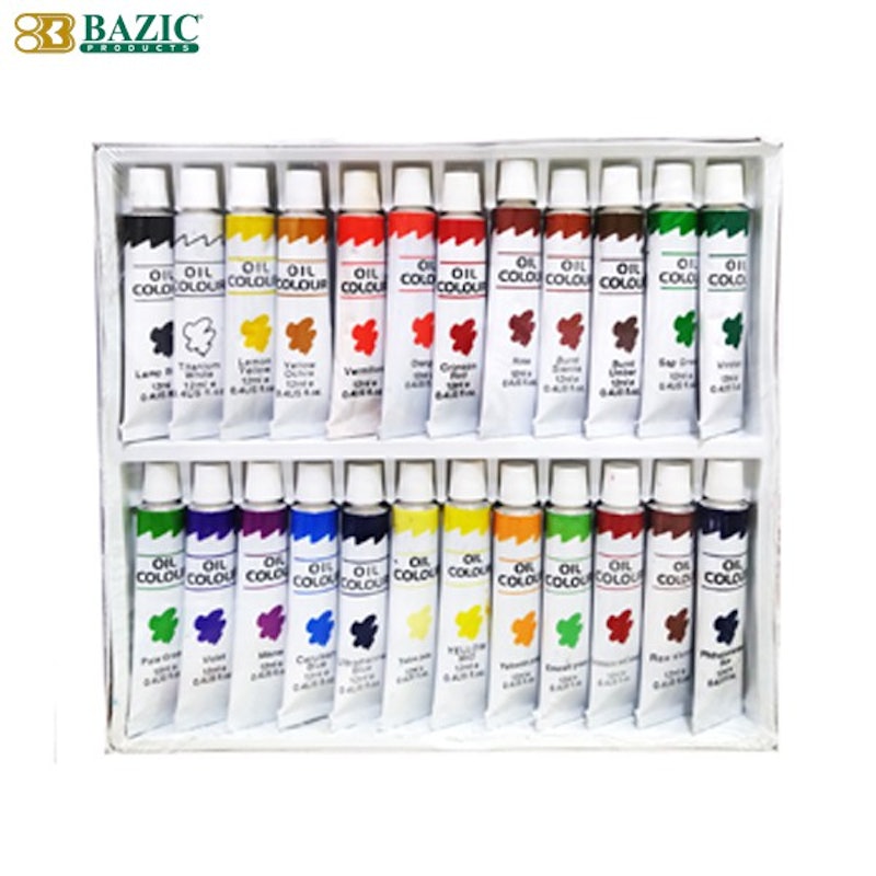Oil Colour 24 Colors - Cat Minyak Isi 24 Warna 3