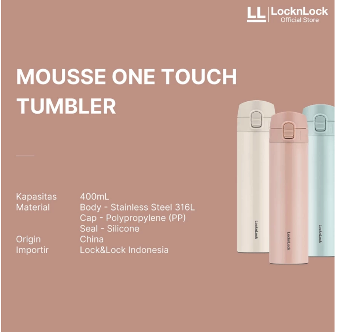 LocknLock Co. LocknLock Mousse One-Touch Tumbler LHC3261