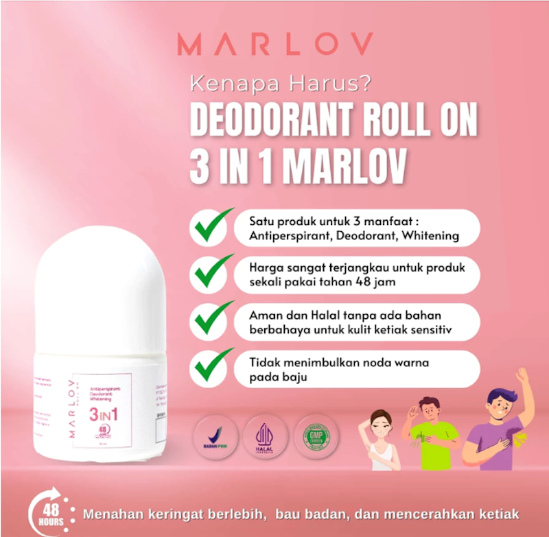 Marlov Antiperspirant Deodorant Whitening 3
