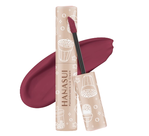 Hanasui ｜  Mattedorable Lip Cream Boba Edition 01 Forest Berry
