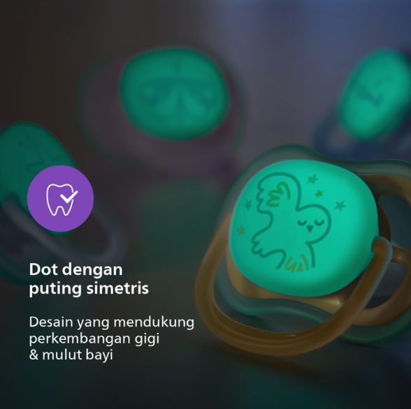 Philips Avent Philips Avent Soother Bayi Ultra Air Glow In The Dark 0-6M SCF376/18