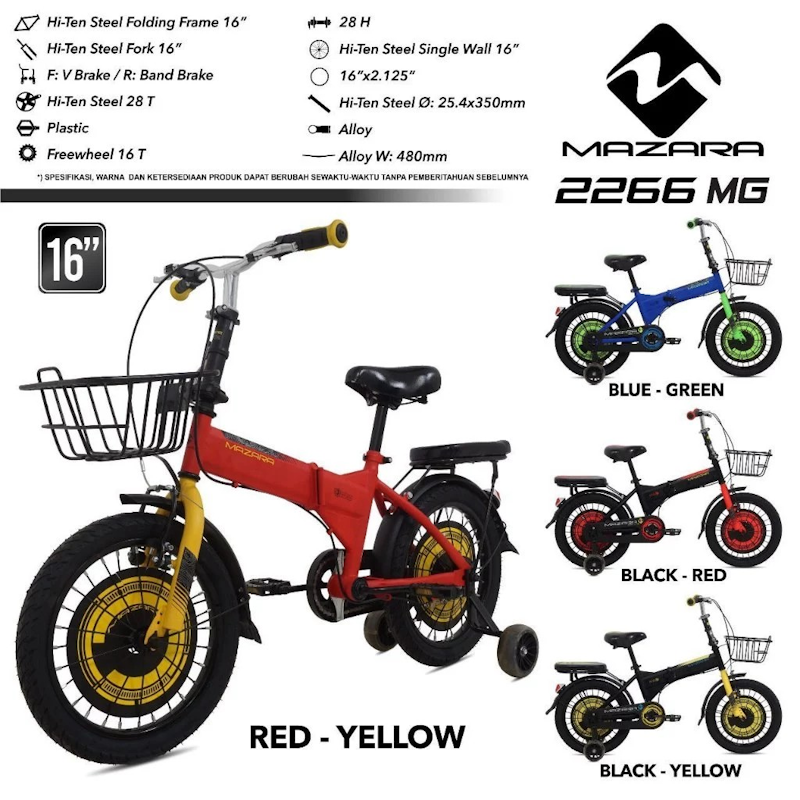 Mazara Sepeda Lipat Anak 16" 3