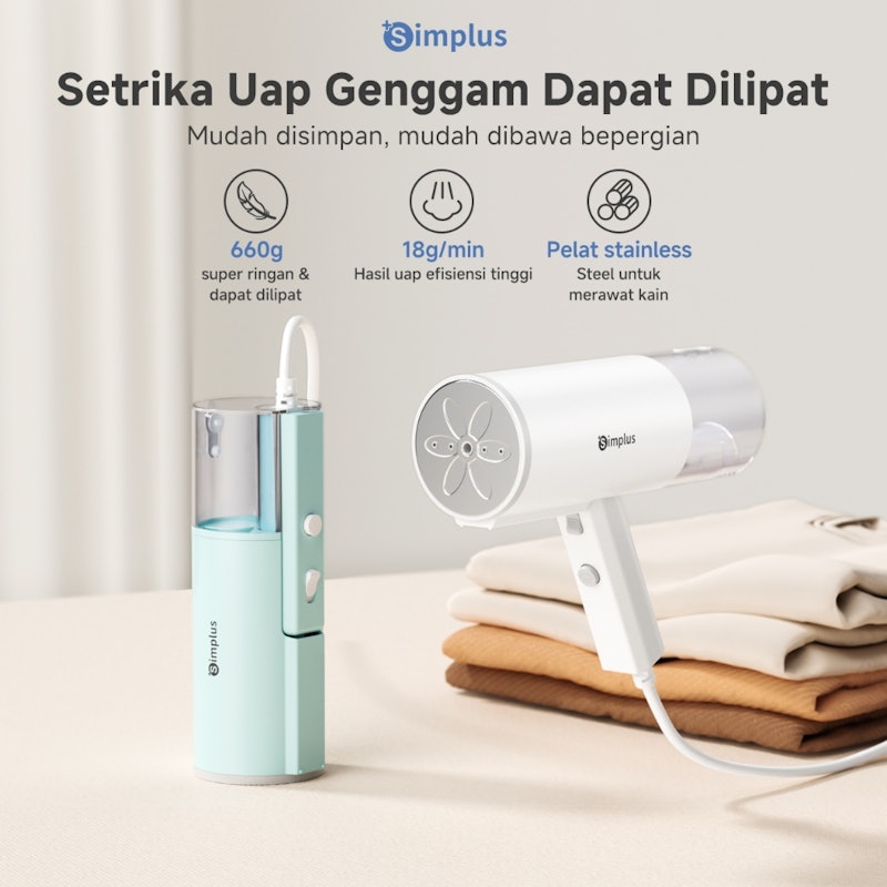 Simplus Setrika Uap Low Watt 800W Mini 210 ml