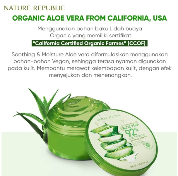 Nature Republic Nature Republic Soothing & Moisture Aloe Vera 92% Soothing Gel