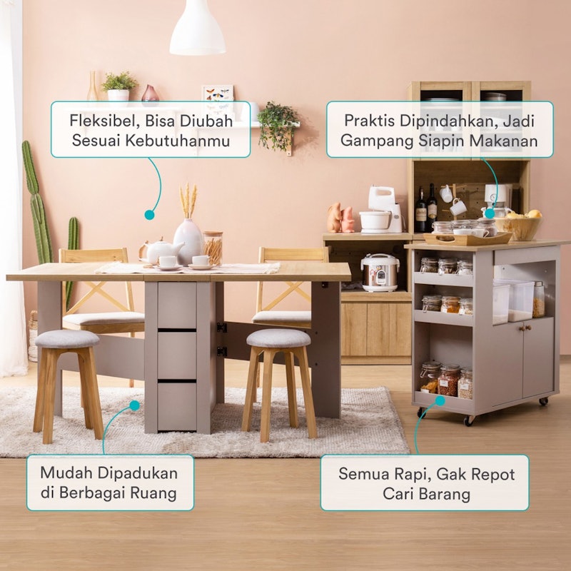 Heim Studio YVER Meja Makan Multifungsi 3