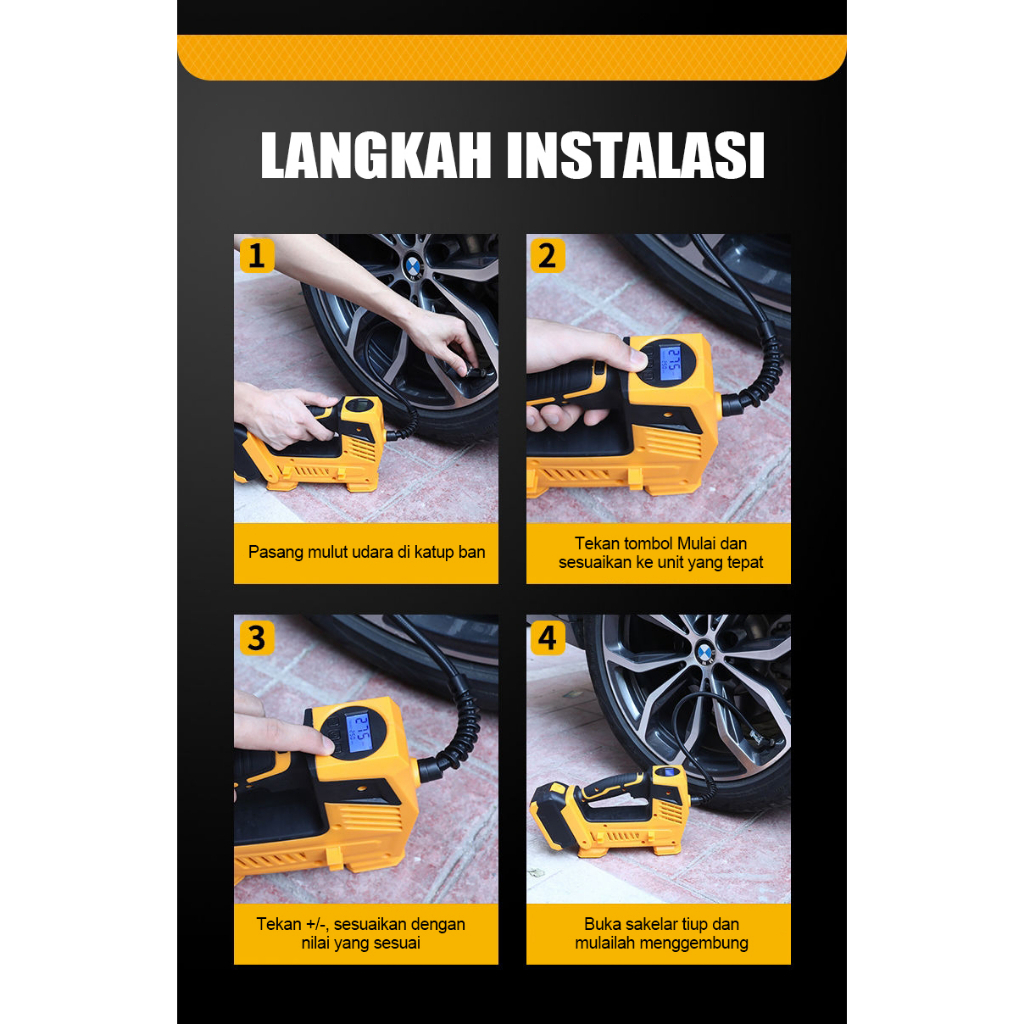 Galaxy World Trading IRONHOOF Pompa Angin Elektrik 288V