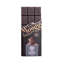 Chocolate Monggo 100% Cocoa Dark Chocolate Chia Seed