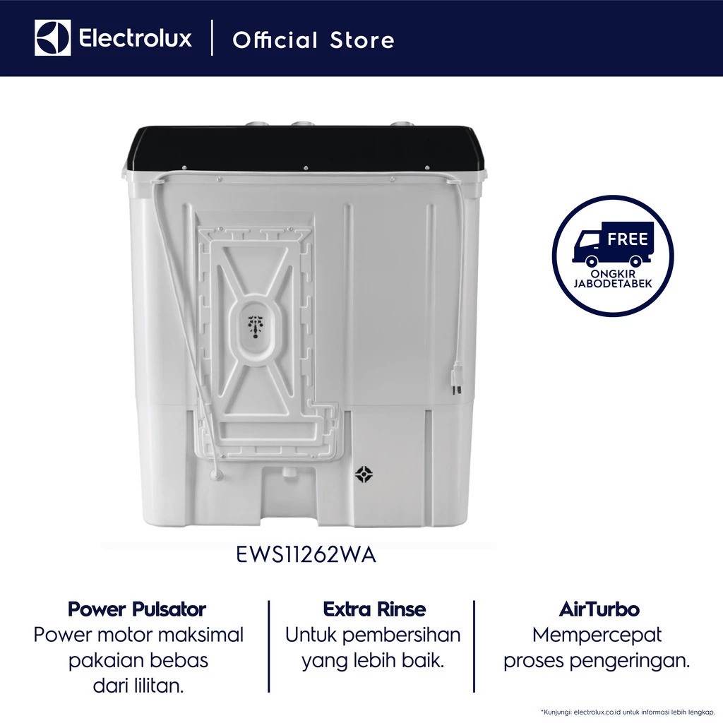 Electrolux Electrolux Mesin Cuci Twin Tub 10kg EWS11262WA 
