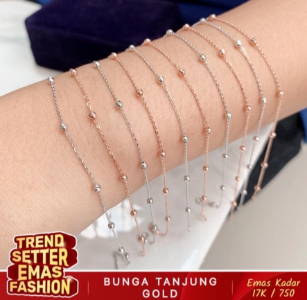 Bunga Tanjung Gelang Jedar Merica - Emas 17K