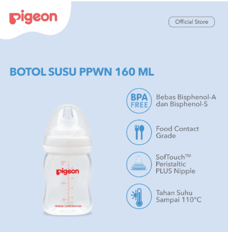 Twin Pack Wide Neck 160 ml W/ P-Plus Nipple 2
