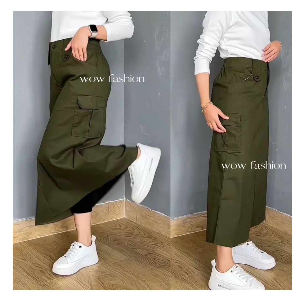  WOW Maira Rok Cargo Skirt Korean Style
