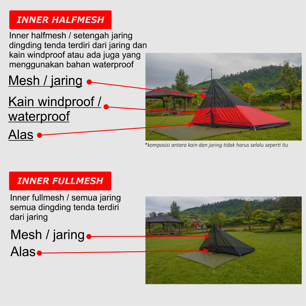 Saffar Outdoor Tarp Tent Ultralight Half Pyramid