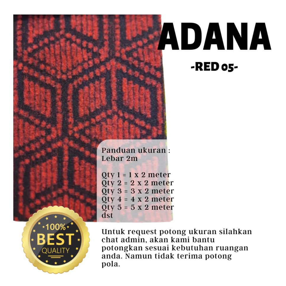  Adana Karpet Bludru Motif 100x200cm
