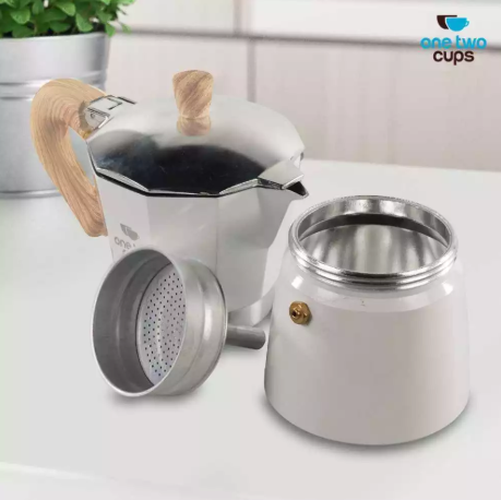 One Two Cups Moka Pot Espresso Coffee Maker Stovetop 2