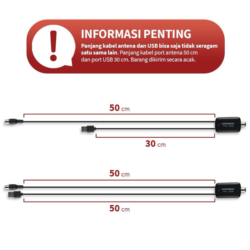 Taffware Taffware Penguat Sinyal Antena TV Amplifier Signal Booster HD DVB-T2 TFL-D15