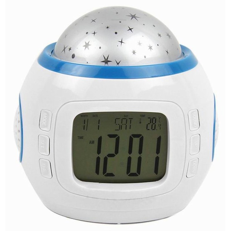 Jam Alarm Meja Digital Proyektor LCD Light/Music 1