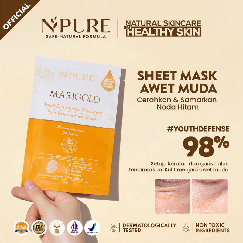 Penta Natural Kosmetinco N'PURE Sheet Mask Marigold