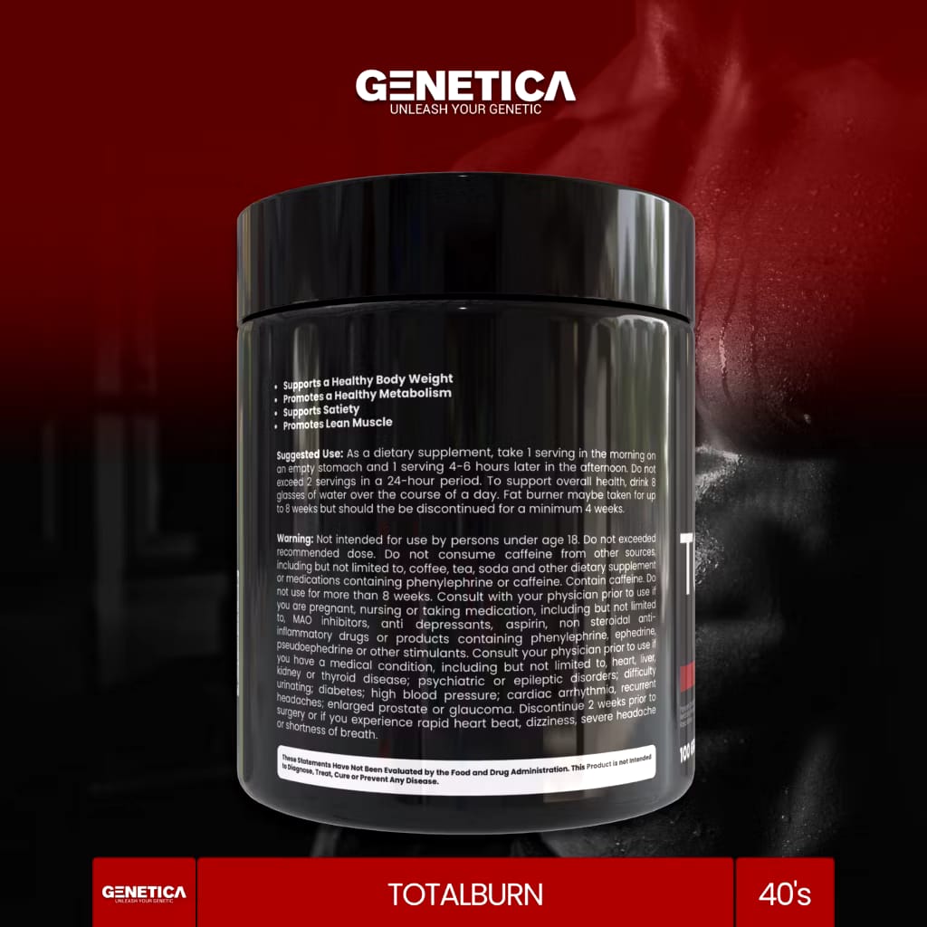 Nutrifit Indonesia Genetica Fat Burner Total Burn