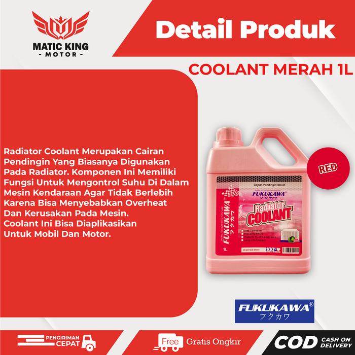 Fukukawa Radiator Coolant Red 1 Liter 3