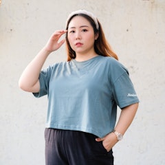 Big Size Crop Top Oversize Tee T-Shirt