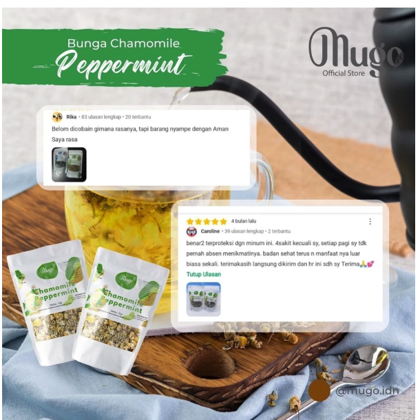 Nawasena Pangan Kreatif Mugo Teh Bunga Chamomile Peppermint