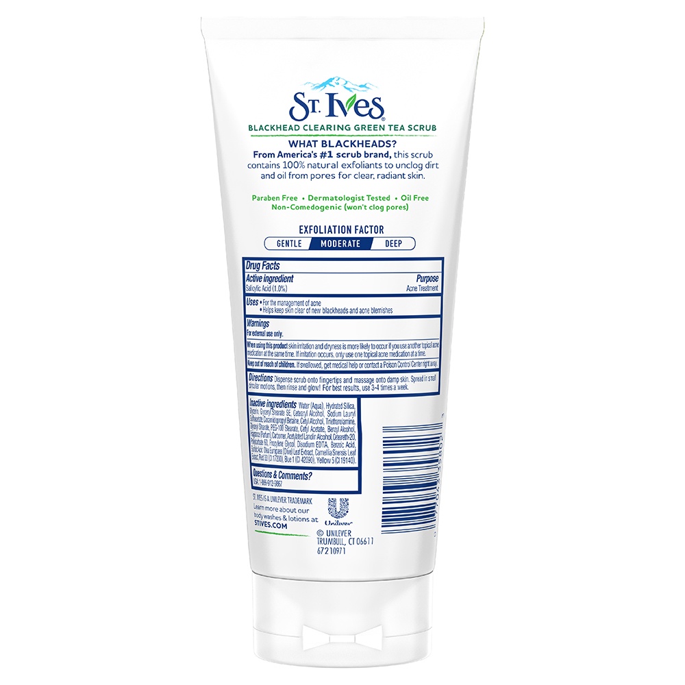 Unilever St. Ives Blackhead Clearing Green Tea Face Scrub 
