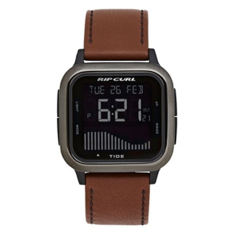 Next Tide Gunmetal Leather Watch 1