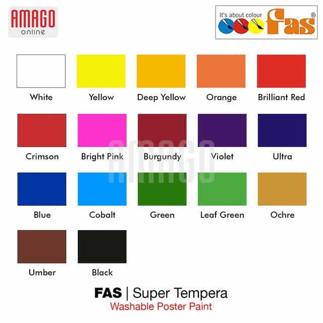 FAS Super Tempera Washable Poster Paint