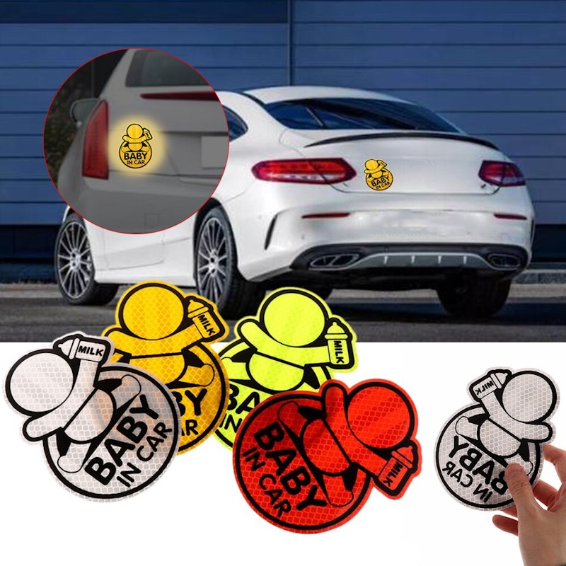 3D Sticker Reflector Sign Baby In Car 4